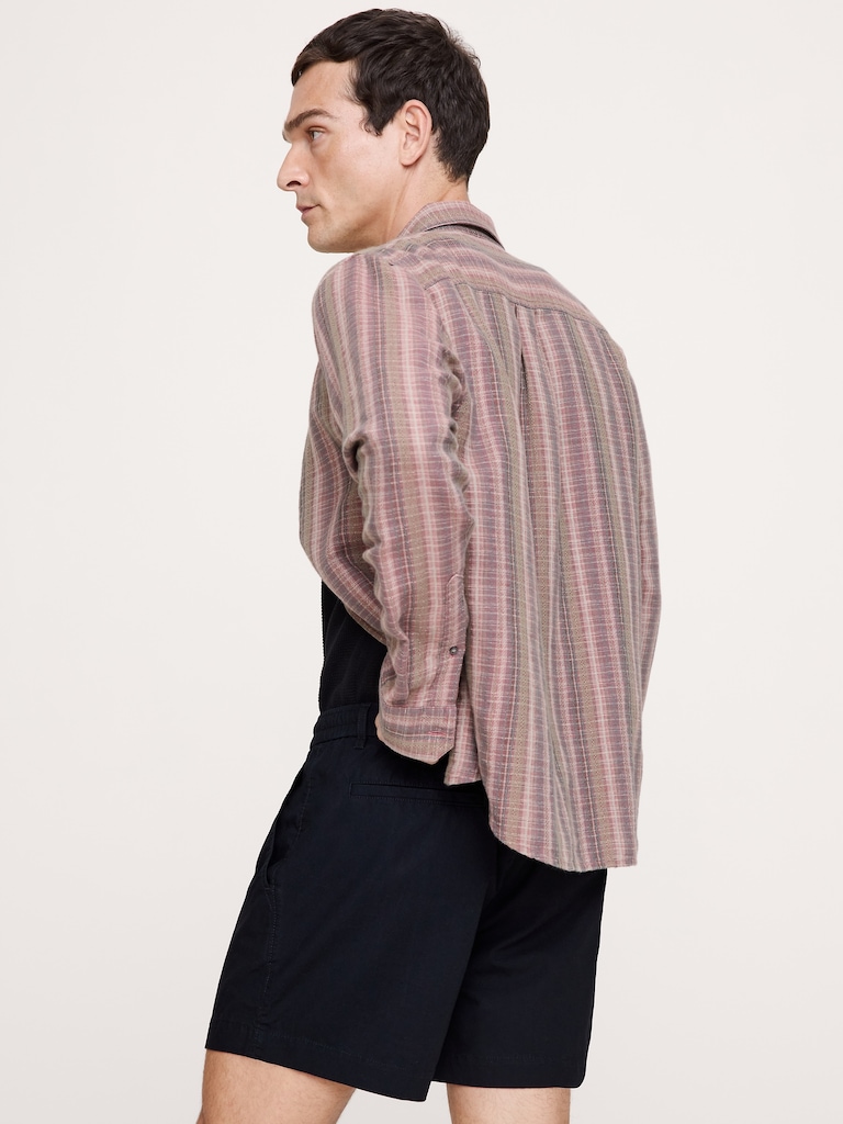 Short à taille extensible en coton léger de 12,5 cm