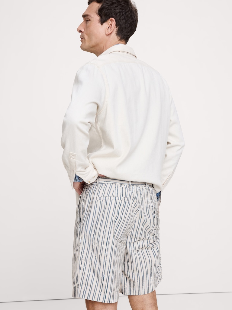 Short à taille extensible en coton léger de 23 cm