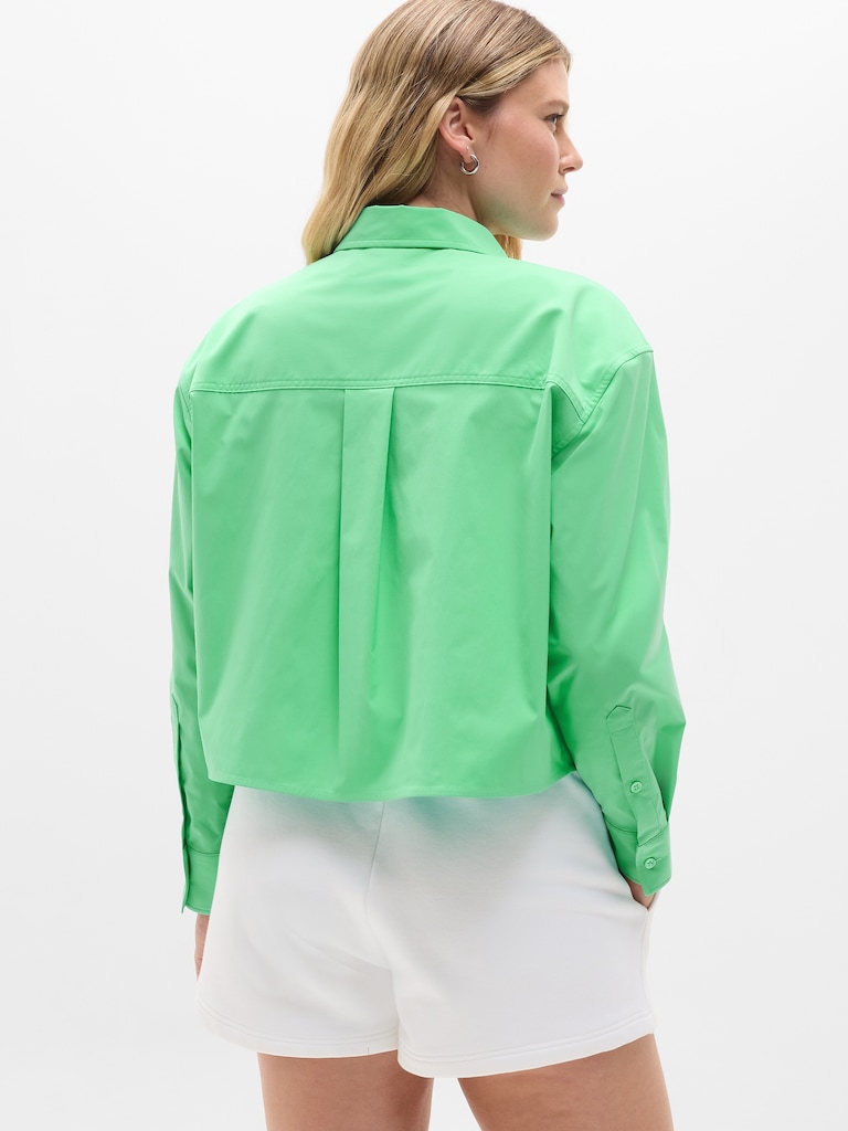Midday Cropped Poplin Shirt