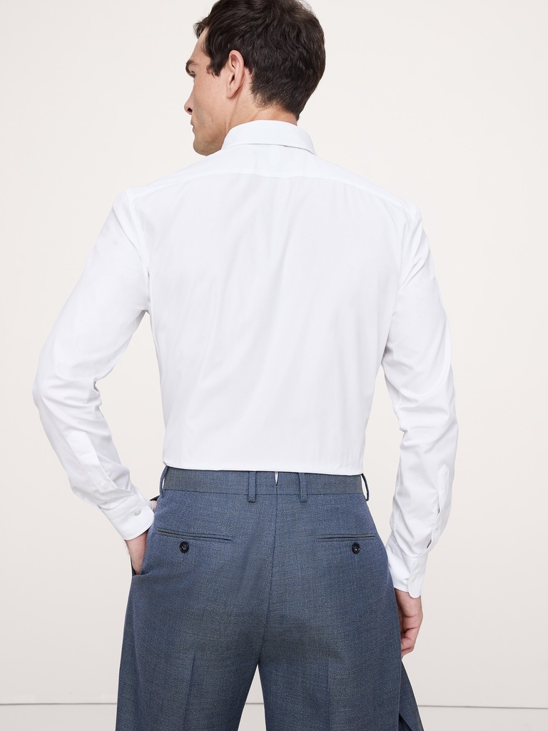 Tailored Slim-Fit Premium Cotton Poplin Dress Shirt