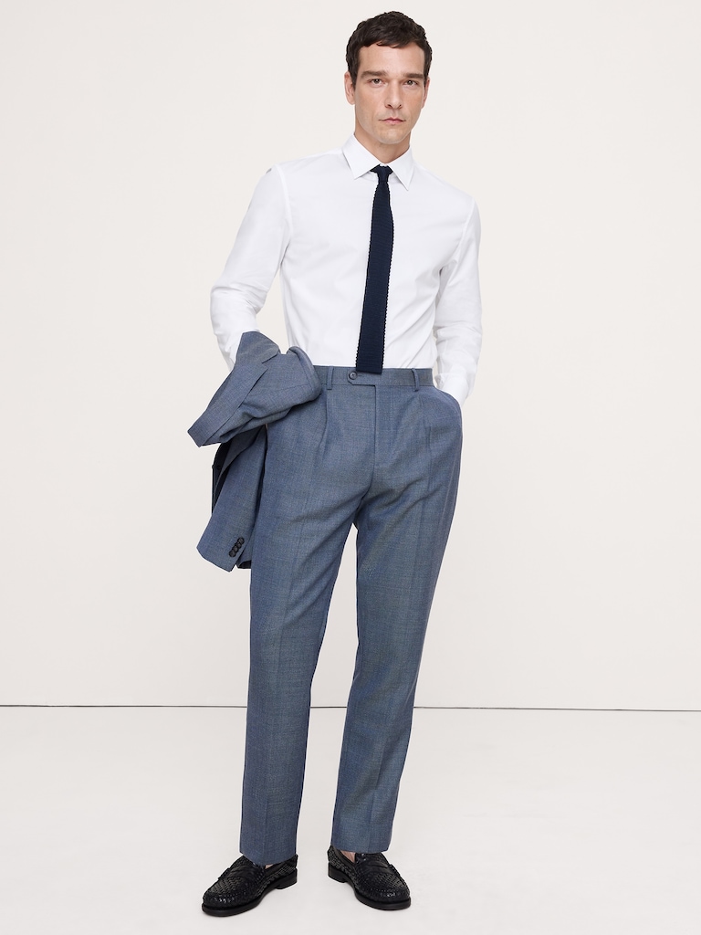 Tailored Slim-Fit Premium Cotton Poplin Dress Shirt