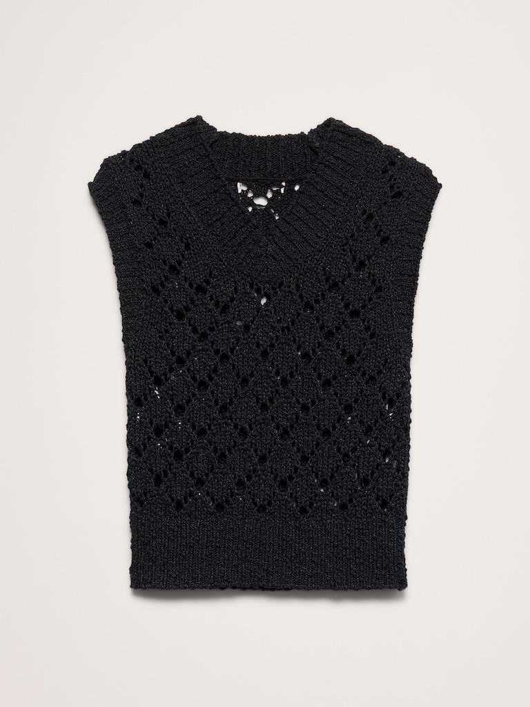 Crochet Cropped Sweater Vest