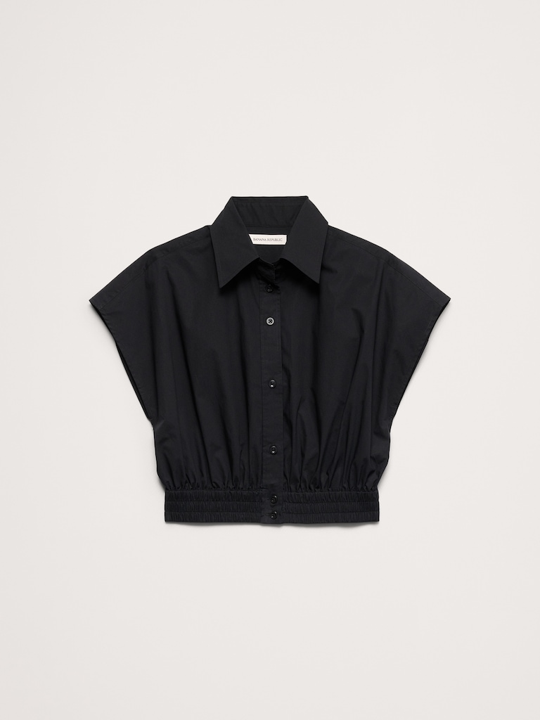 Cotton Poplin Super-Cropped Shirt