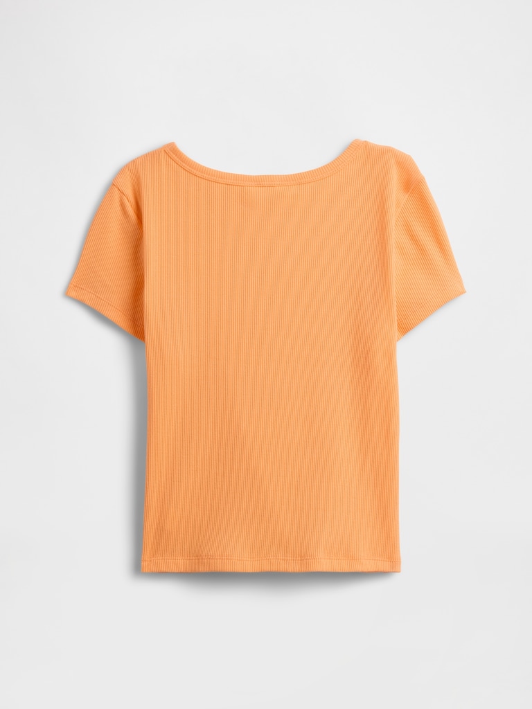 Kids Ribbed Crewneck T-Shirt