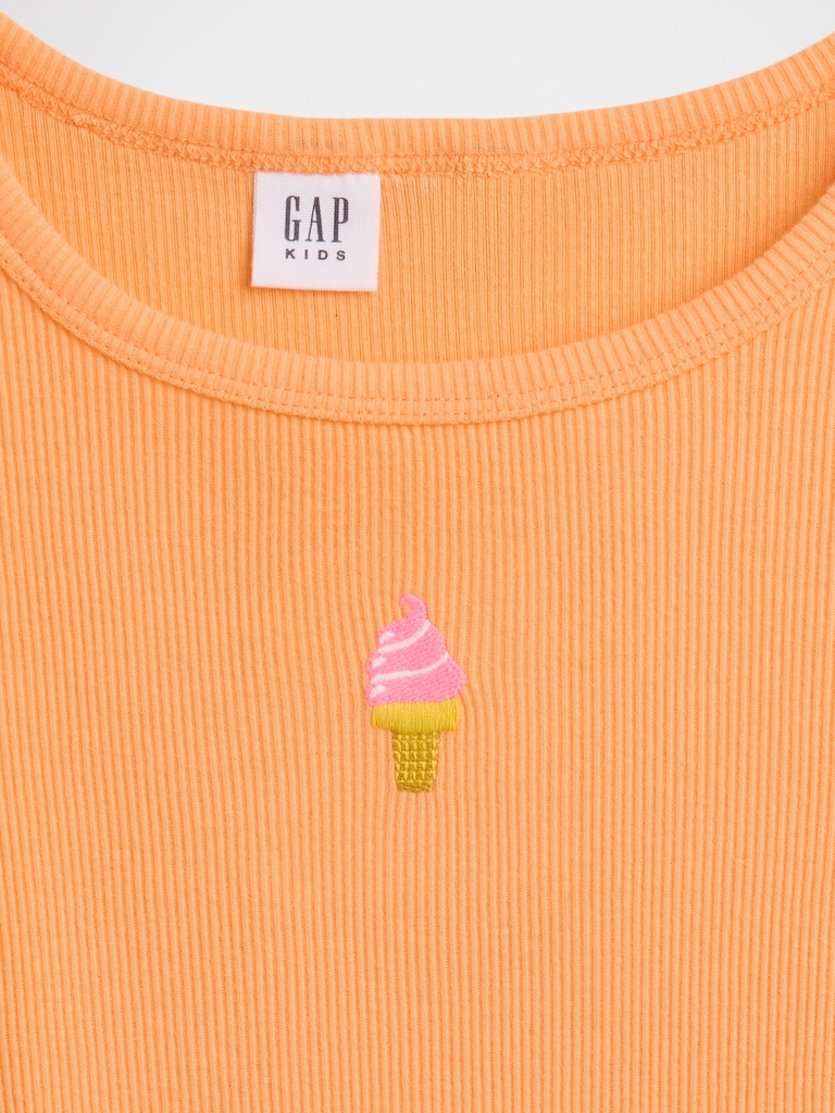 Kids Ribbed Crewneck T-Shirt