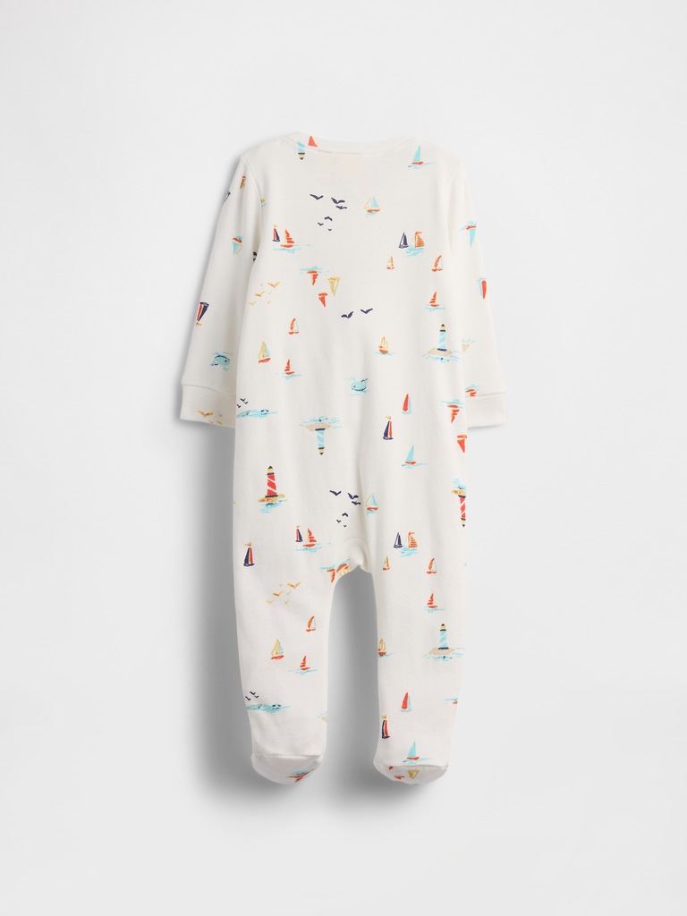 Baby Print Two-Way Zip One-Piece