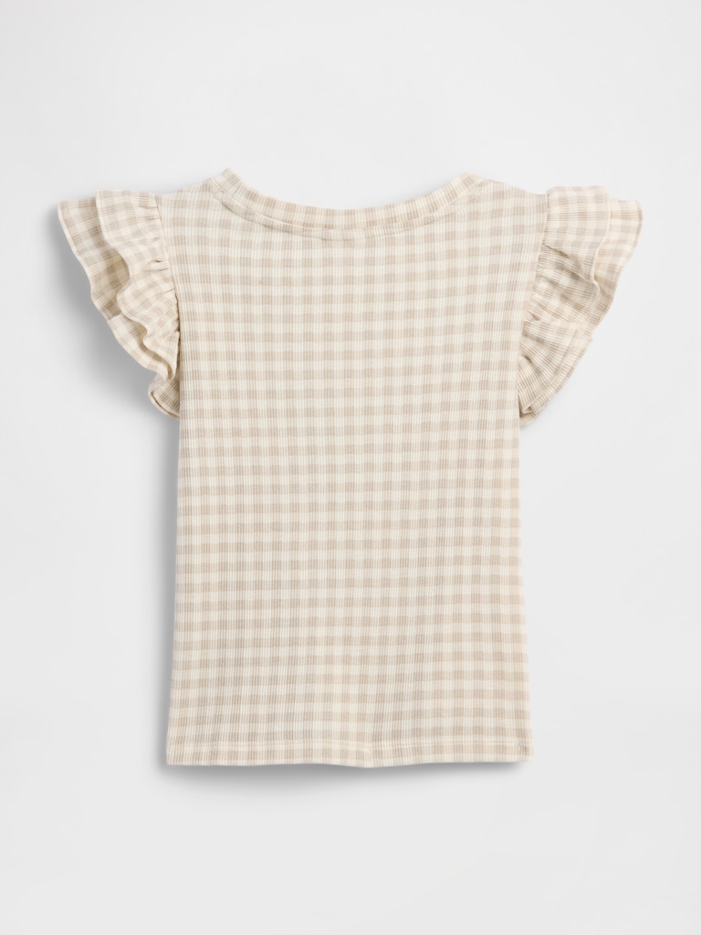 babyGap Ribbed Flutter Sleeve T-Shirt