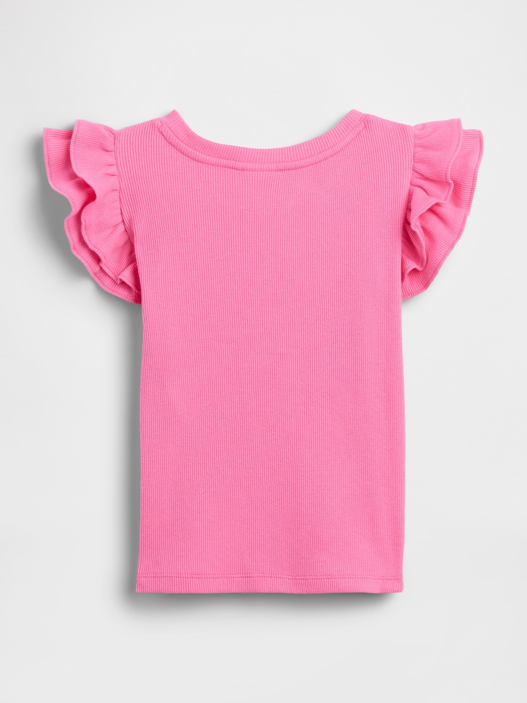 babyGap Ribbed Flutter Sleeve T-Shirt
