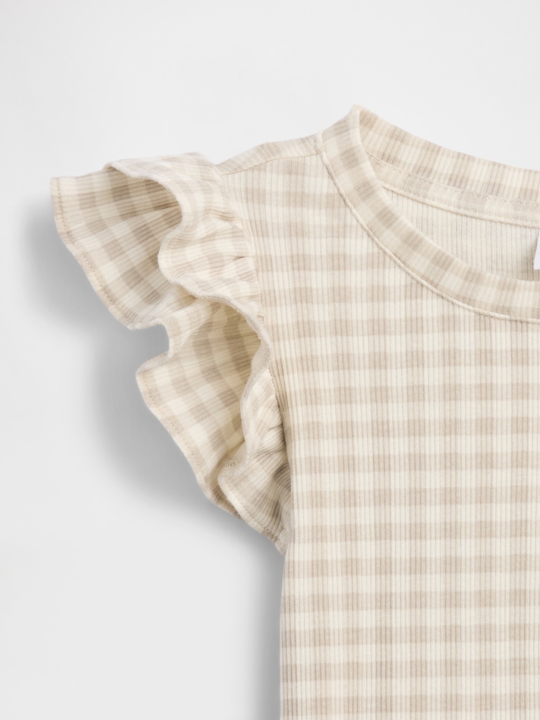 babyGap Ribbed Flutter Sleeve T-Shirt