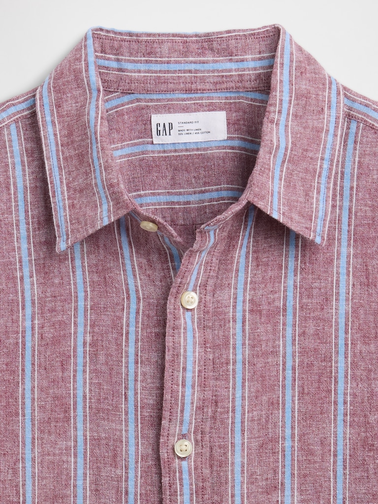 Linen-Blend Shirt in Standard Fit
