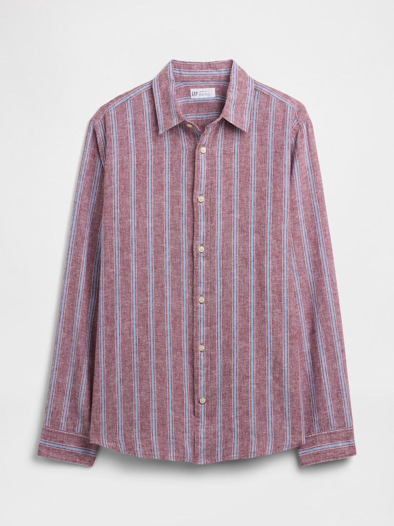 Linen-Blend Shirt in Standard Fit