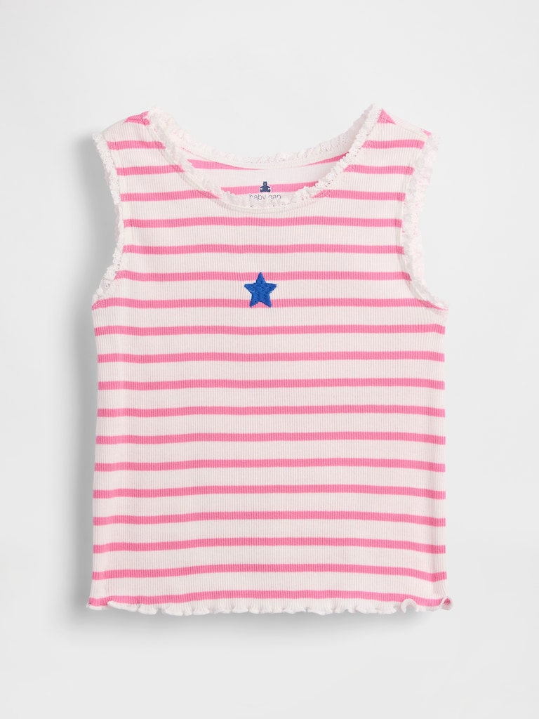 Baby & Toddler Graphic Stripe Rib Tank Top