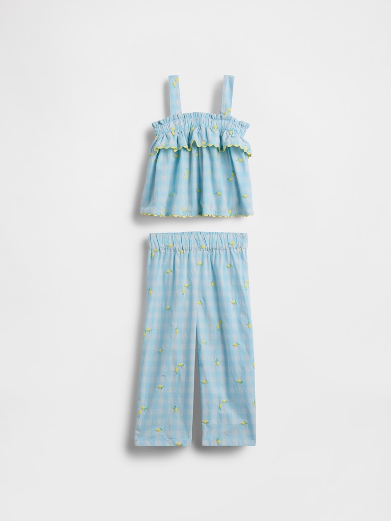 Baby & Toddler Lemon Gingham Outfit Set