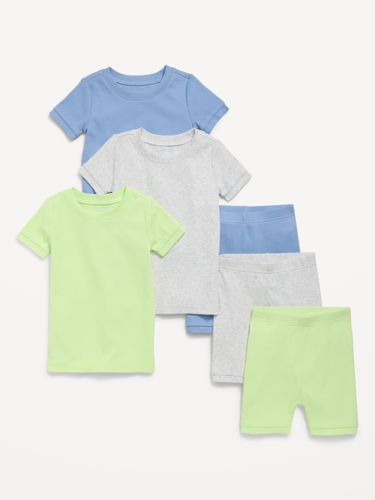 Ribbed Snug-Fit Pajama 6-Piece for Toddler & Baby