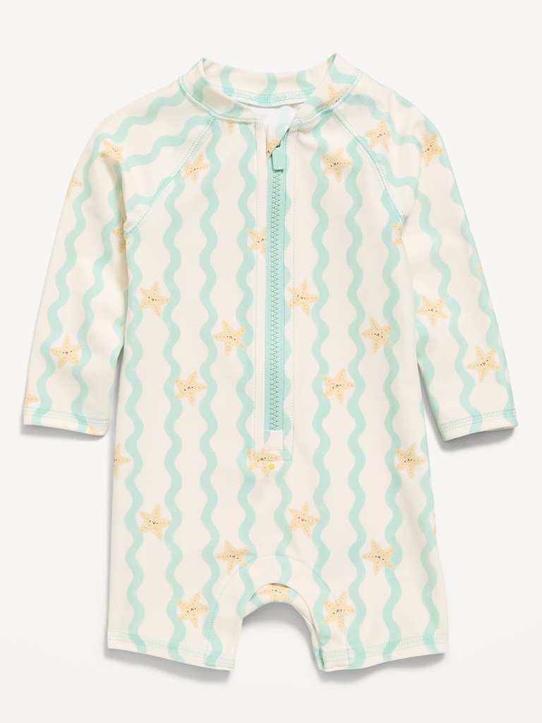 Printed Swim Rashguard Bodysuit for Baby