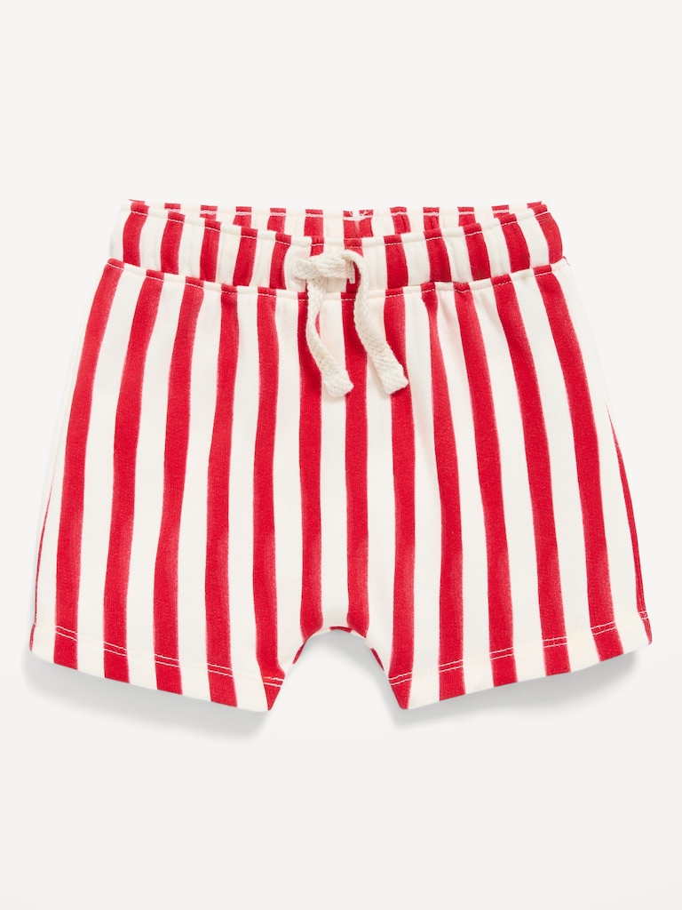 French Terry Striped Unisex Shorts for Baby