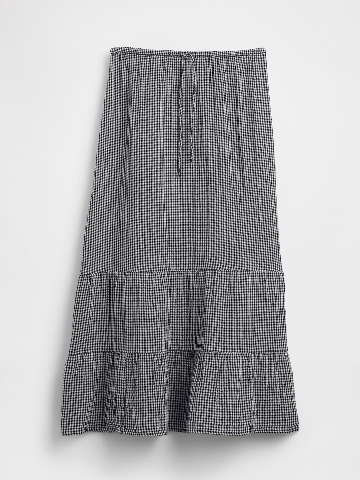 Cotton Gauze Easy Tiered Maxi Skirt