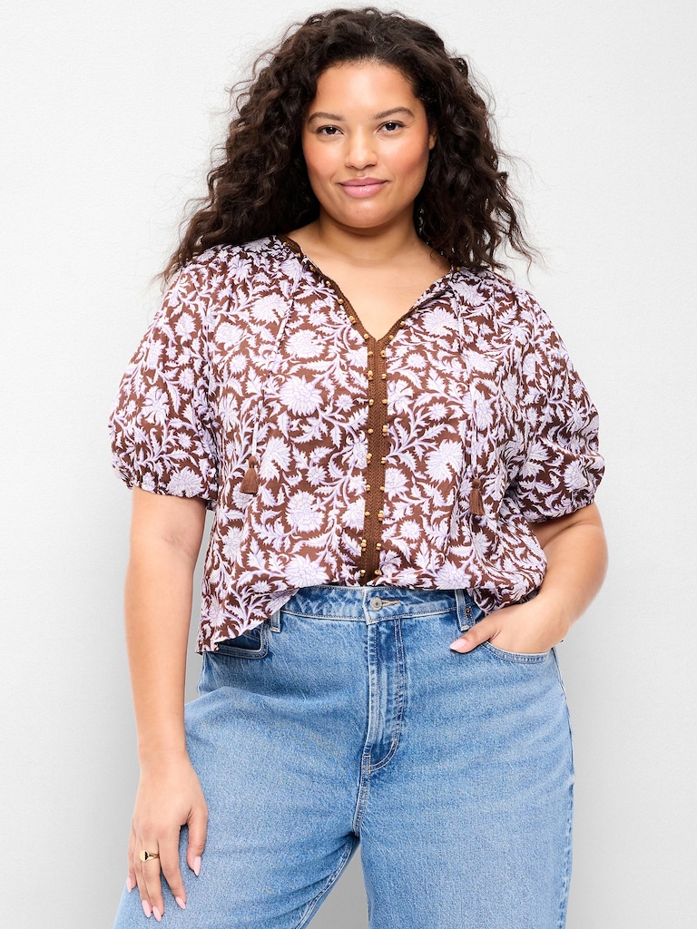 Short-Sleeve Beaded Top