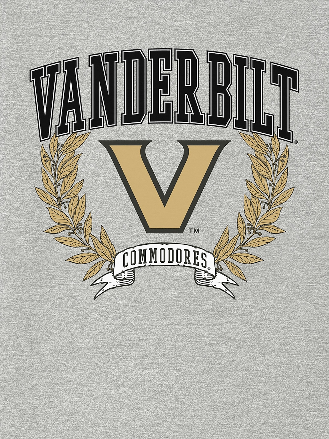 Vanderbilt University Laurels Dark Graphic T-Shirt