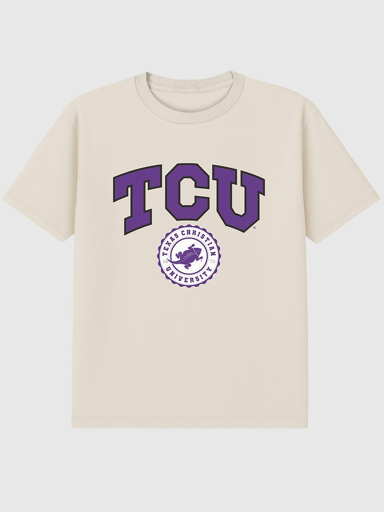 TCU Texas Christian University Collegiate Seal Dark Graphic T-Shirt