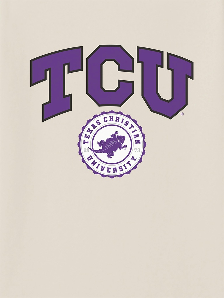 TCU Texas Christian University Collegiate Seal Dark Graphic T-Shirt