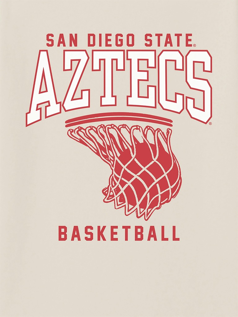 San Diego State University Basketball Hoop Graphic T-Shirt