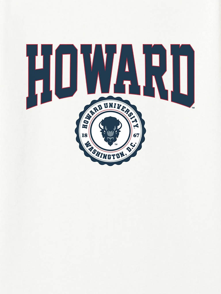 Howard University Collegiate Seal Dark Graphic T-Shirt