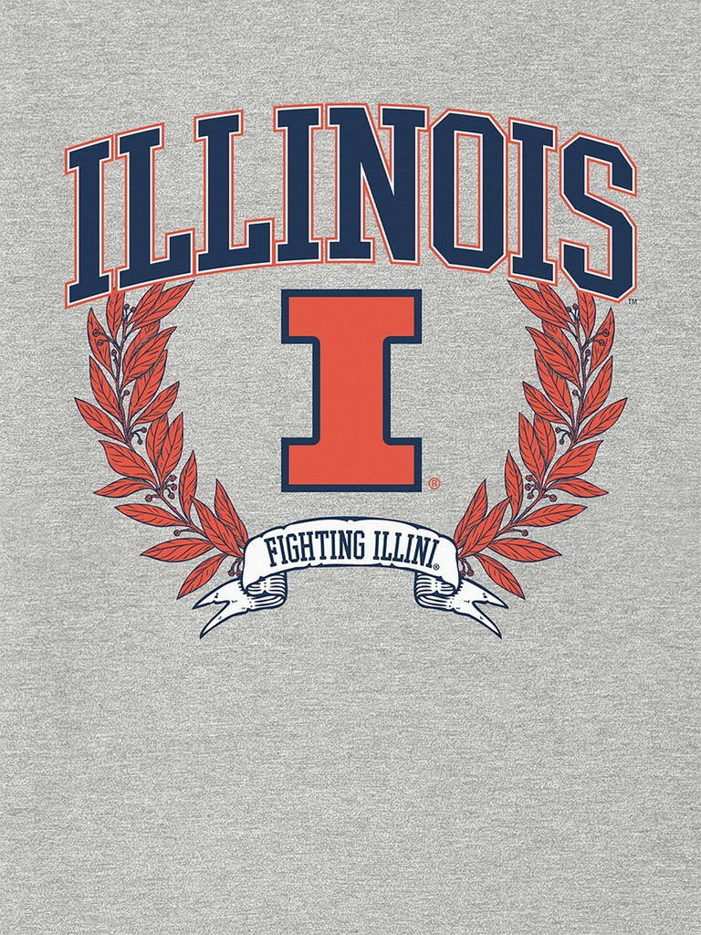University of Illinois Laurels Dark Graphic T-Shirt