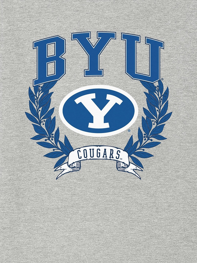 Brigham Young University Laurels Dark Graphic T-Shirt