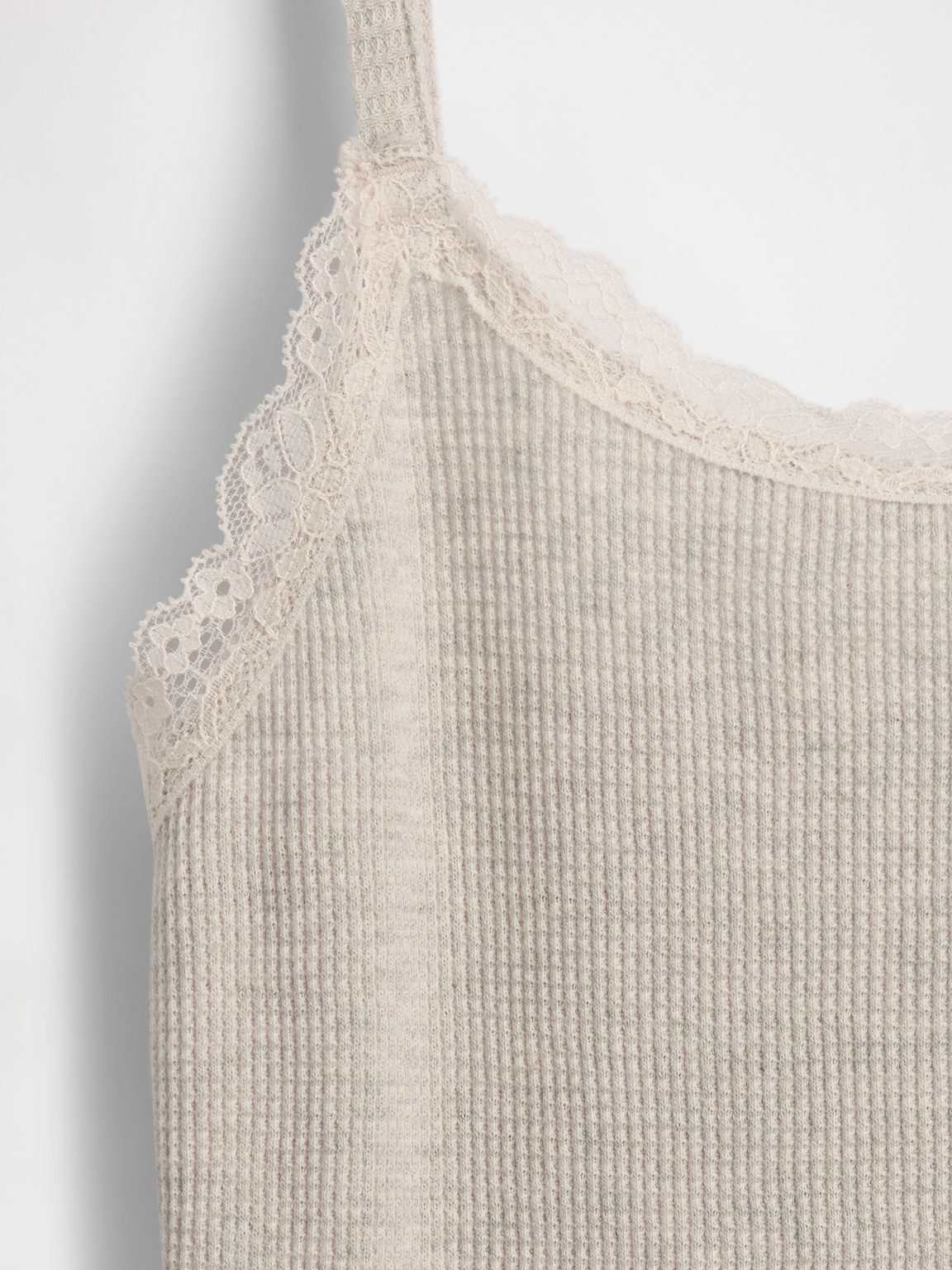 Kids Waffle Lace-Trim Cami