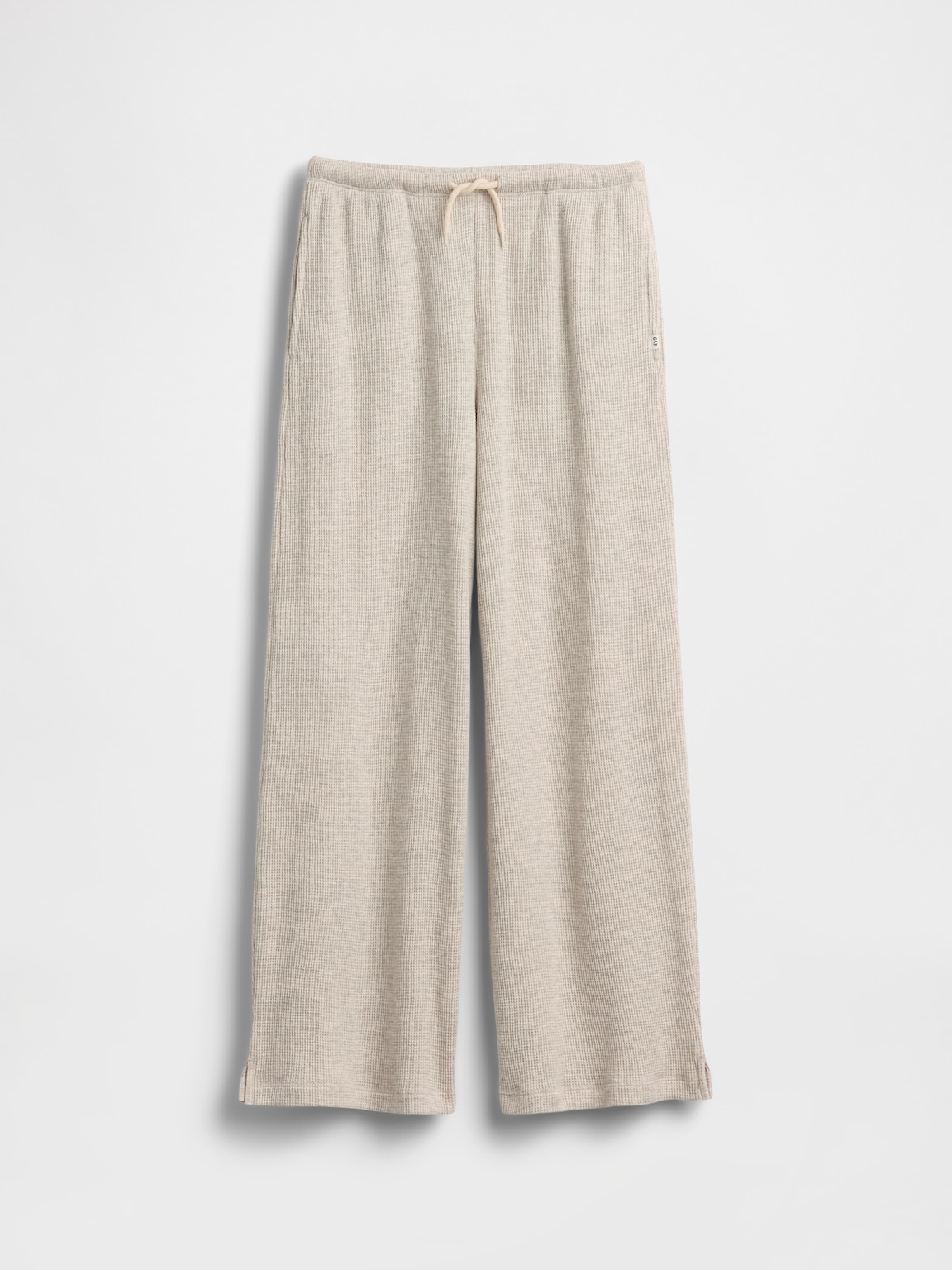 Kids Waffle Relaxed Easy Wide-Leg Pants