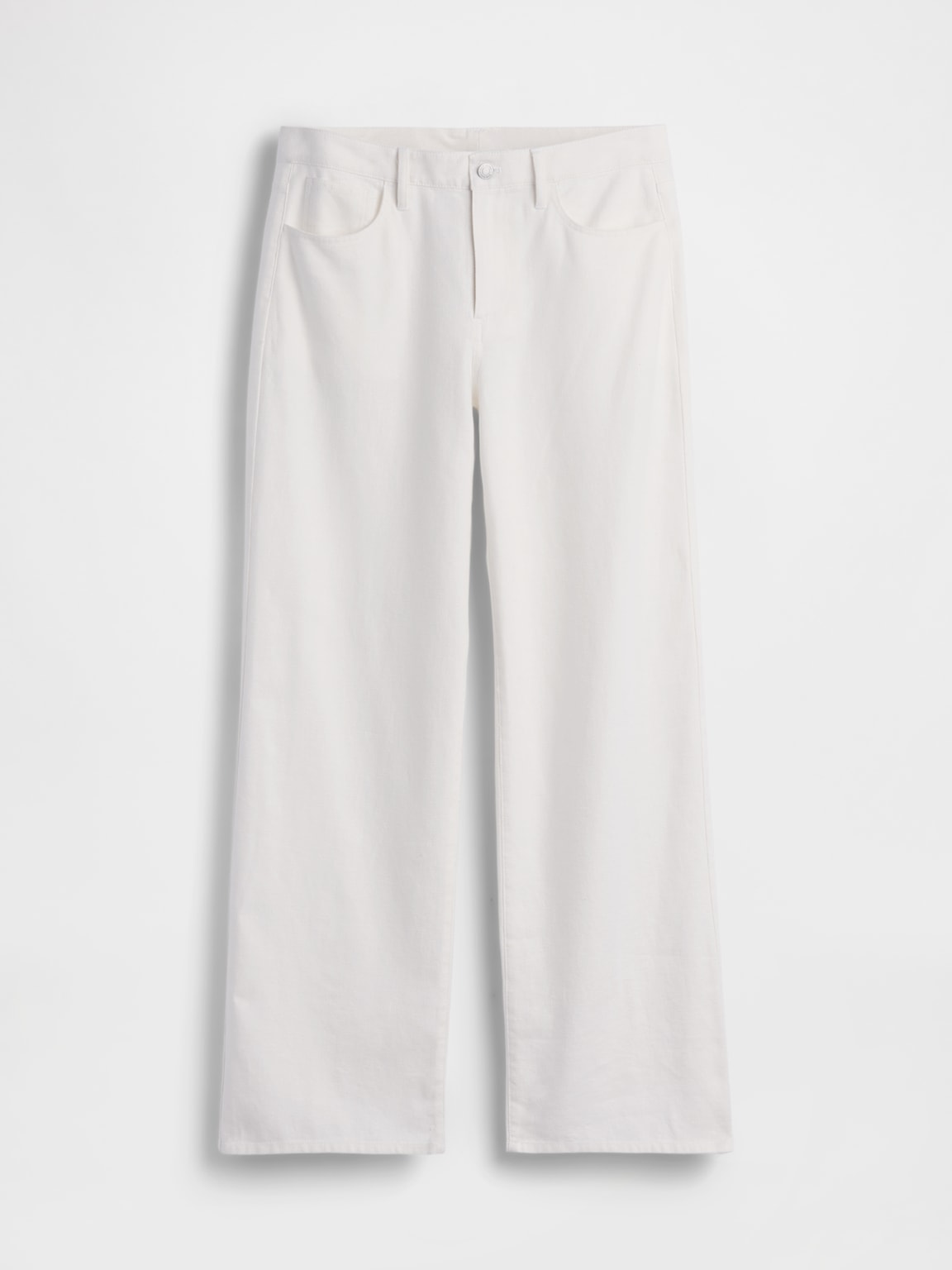 Linen-Cotton Wide-Leg Pants