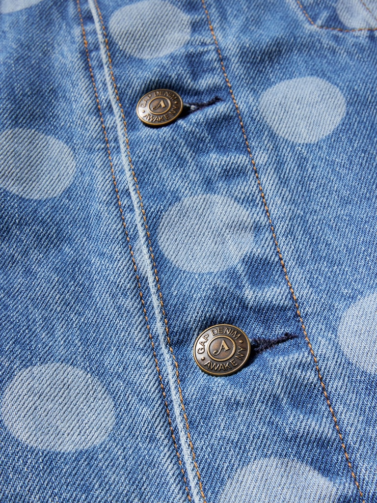 Gap × Awake NY Oversized Dotted Icon Denim Jacket