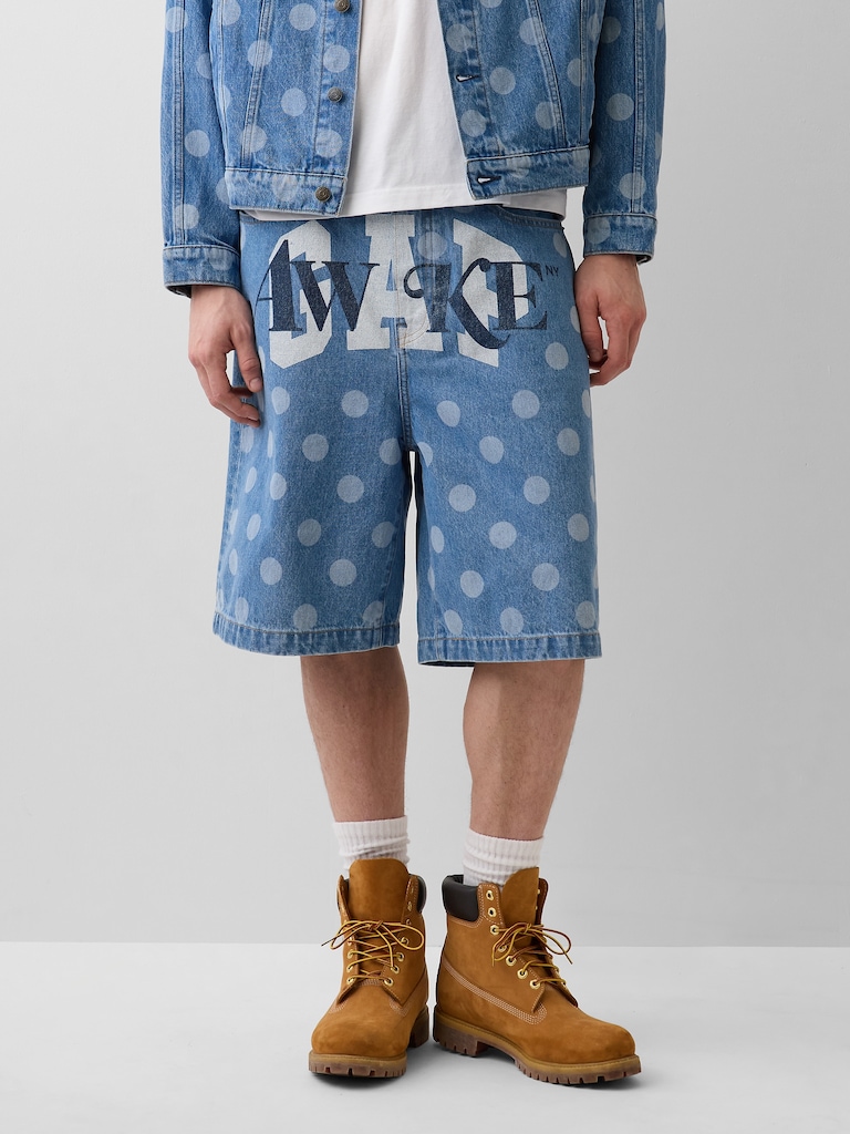 Gap × Awake NY ‘90s Loose Dotted Denim Shorts  