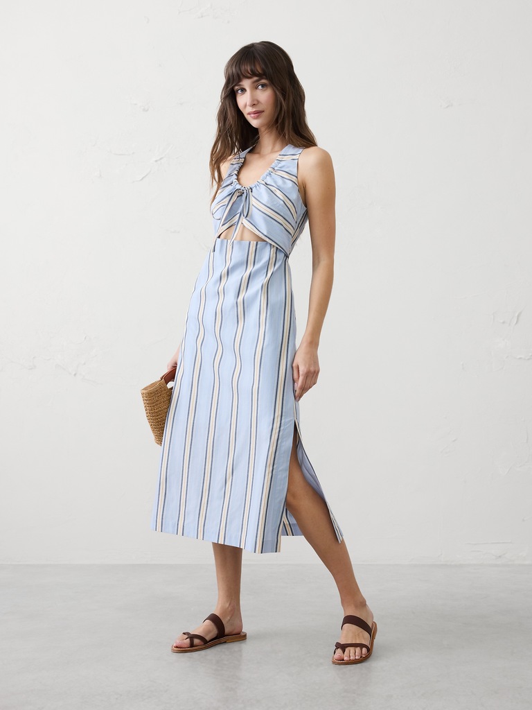 Cinched Cutout Midi Dress
