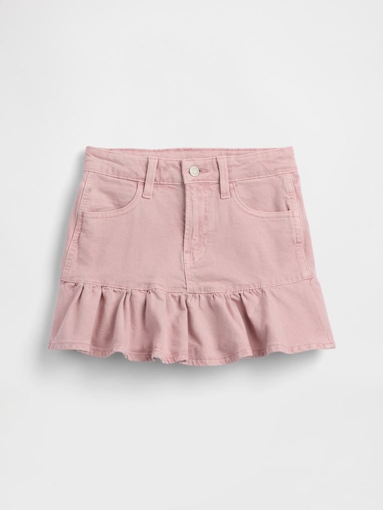 Kids Denim Ruffle Skirt