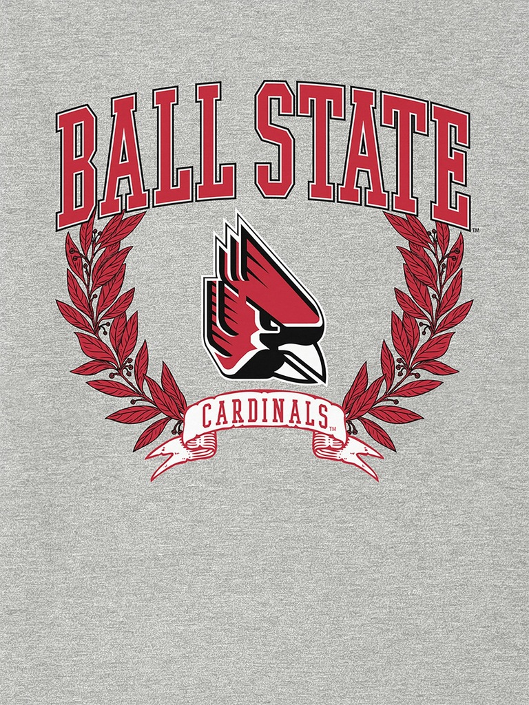 Ball State University Laurels Dark Graphic T-Shirt