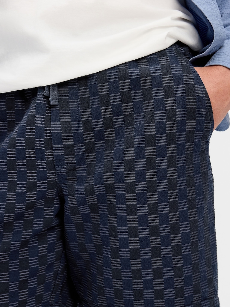 Textured-Knit Jogger Shorts -- 7-inch inseam