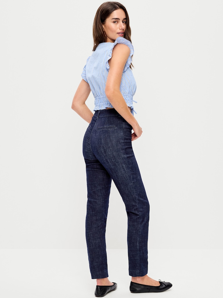 High-Waisted Pixie Straight Pants