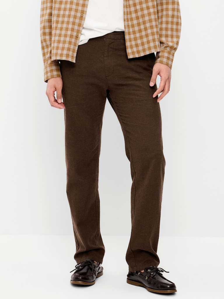 90's Straight-Fit Linen-Blend Dress Pants
