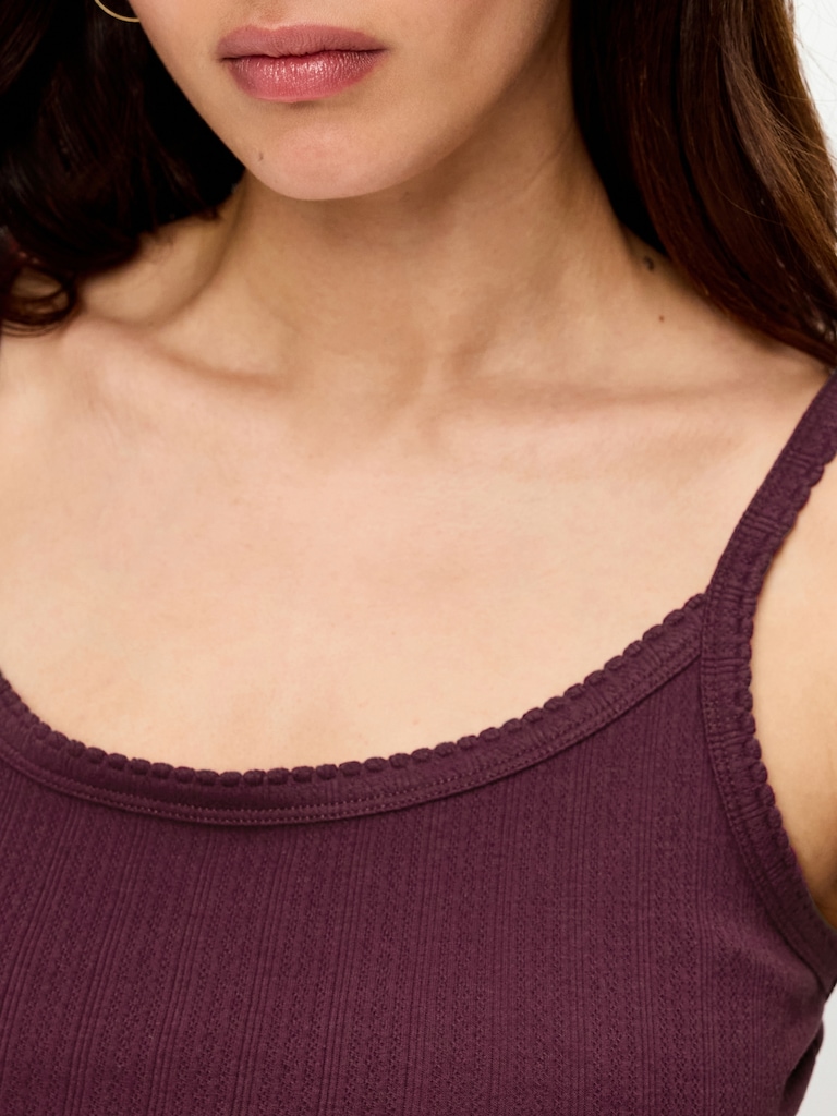 Pointelle Cami Tank Top