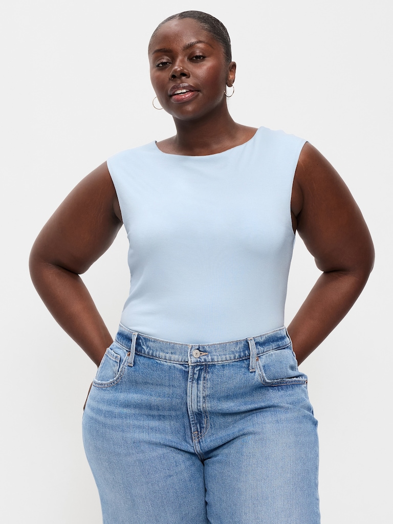 Cap-Sleeve Tie-Back Top