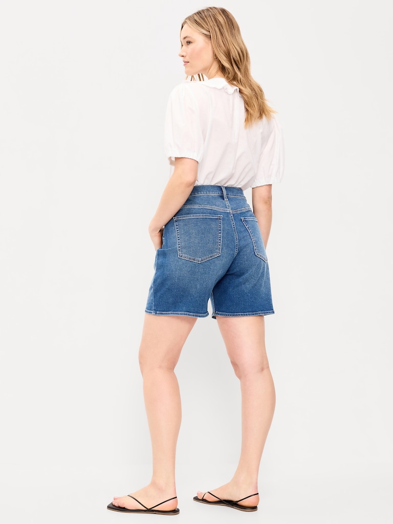 High-Waisted Wow Jean Shorts -- 7-inch inseam