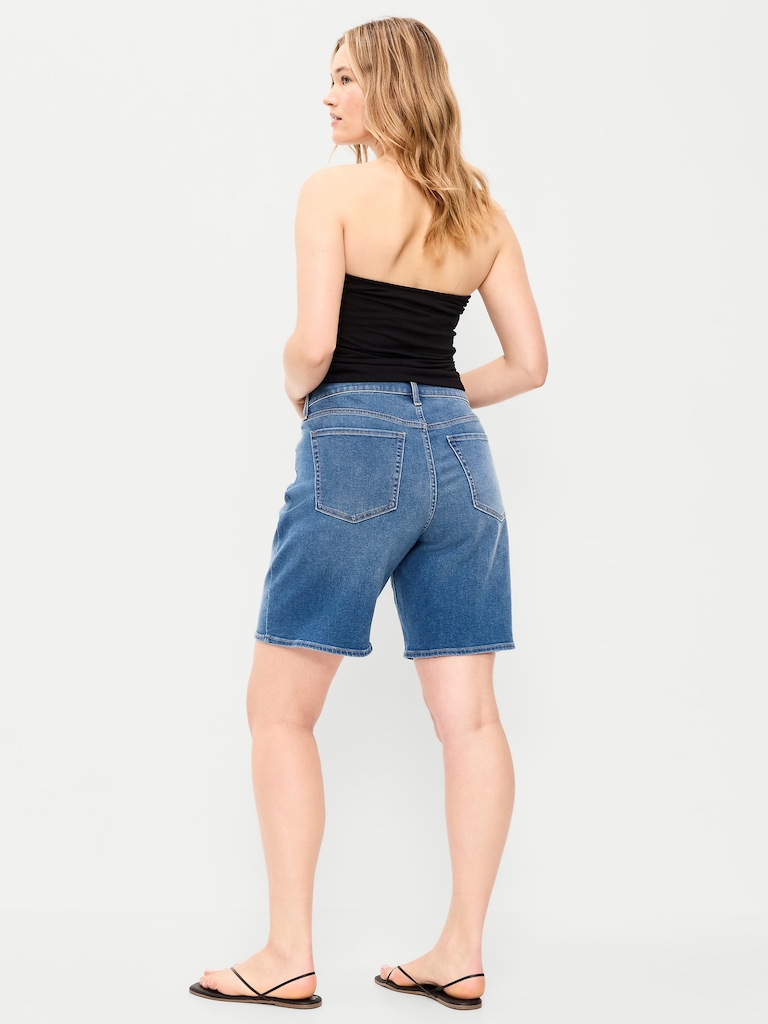 High-Waisted Wow Jean Shorts -- 9-inch inseam