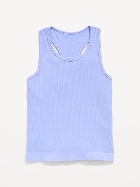 Fitted Seamless Ribbed Racerback Performance Top for Girls