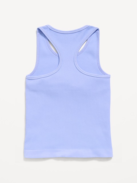 Fitted Seamless Ribbed Racerback Performance Top for Girls