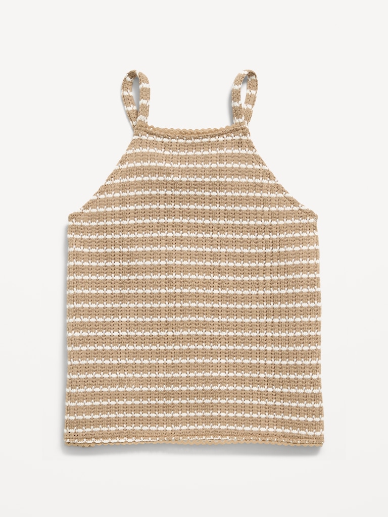 Sleeveless Jacquard Knit Top for Girls
