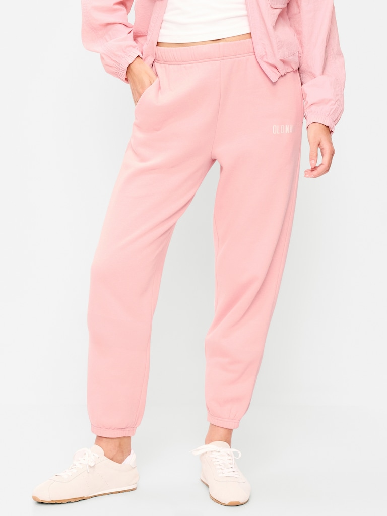 High-Waisted Cinched-Ankle Sweatpants