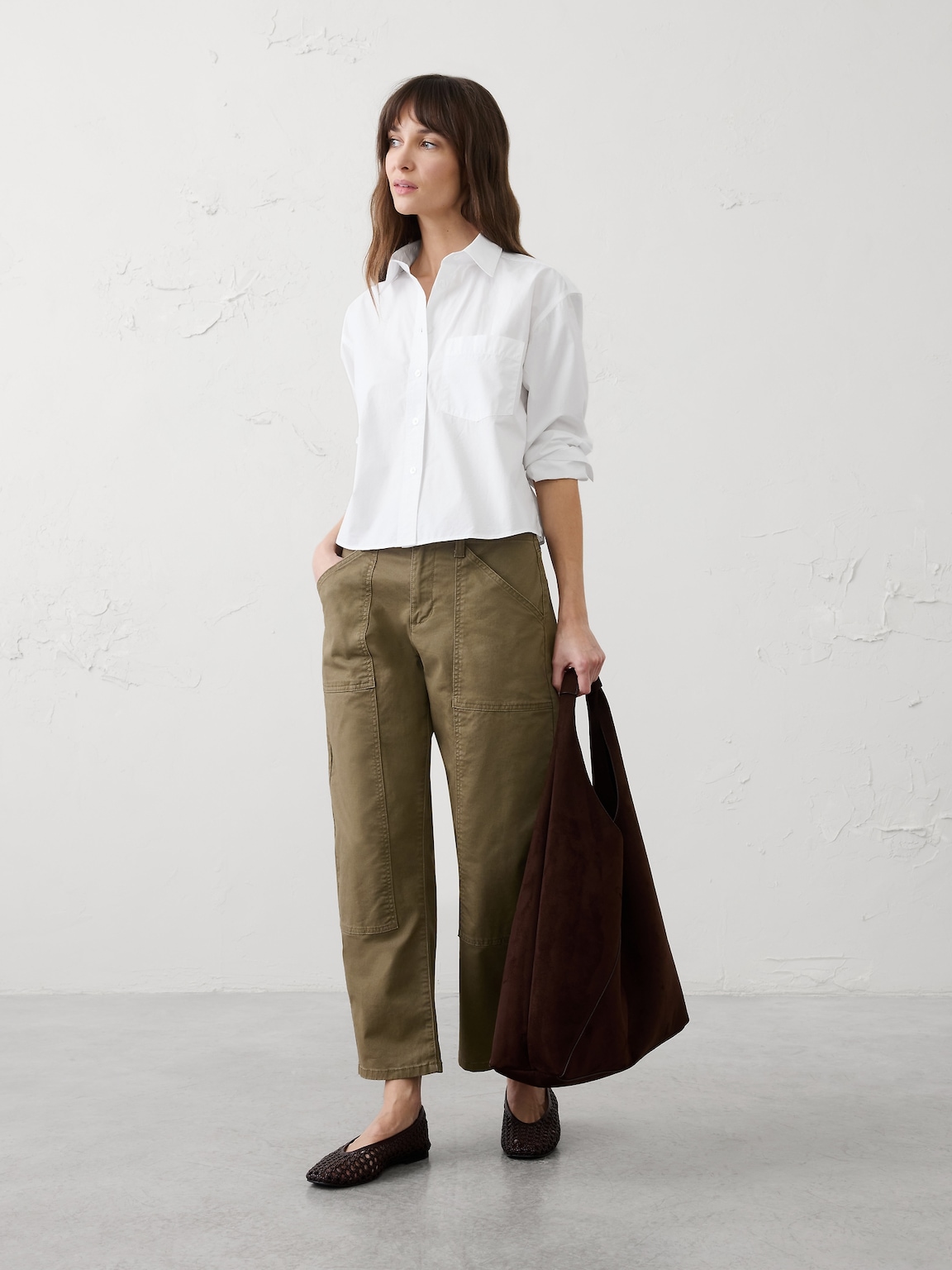 Cotton Cropped Shirt