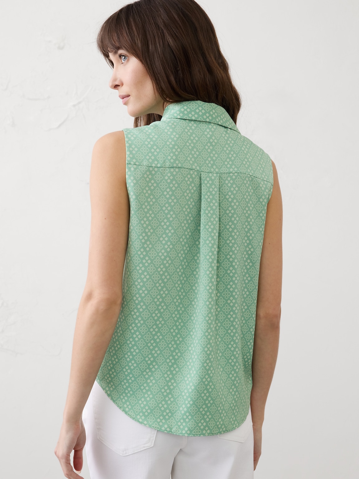 Silky Collared Top